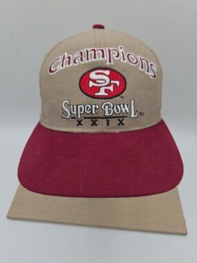 Logo Athletic SF 49ers Super Bowl XXIX Champions Hat Red Tan OS